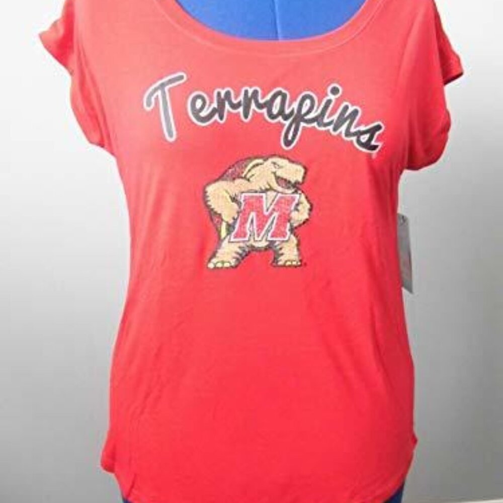 Juniors Maryland Terrapins Red T-Shirt, Large